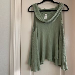 [M] Cowl Neck Free People Tank - Olive